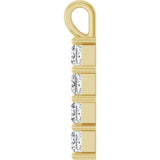 14K Yellow Gold 1 CTW Lab-Grown Diamond Pendant