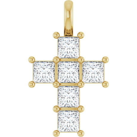 14K Yellow 1 CTW Lab-Grown Diamond Pendant