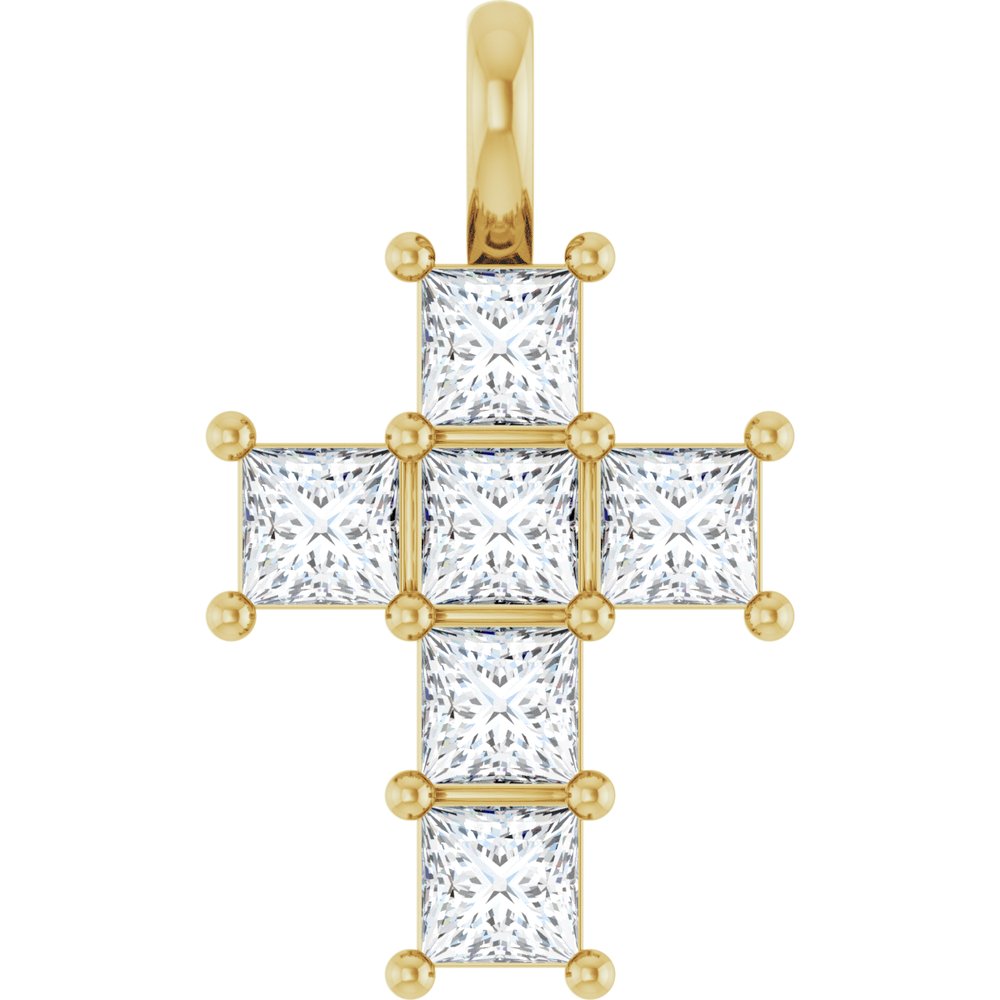 14K Yellow Gold 1 CTW Lab-Grown Diamond Pendant