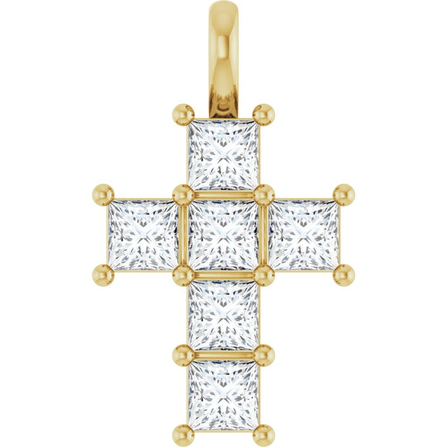 14K Yellow Gold 1 CTW Lab-Grown Diamond Pendant