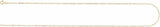 14K Yellow Gold 2 mm Adjustable White Enamel Bead 17-18" Chain