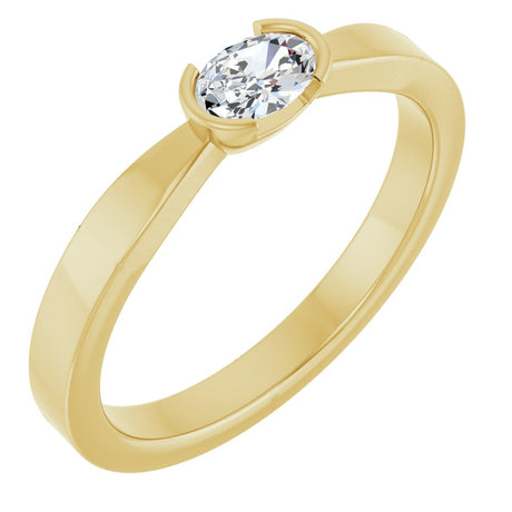 14K Yellow Gold 1/4 CTW Lab-Grown Diamond Ring