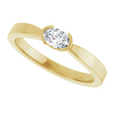 14K Yellow Gold 1/4 CTW Lab-Grown Diamond Ring