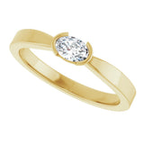 14K Yellow 1/4 CT Natural Diamond Ring