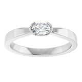 14K White Gold 1/4 CTW Lab-Grown Diamond Ring