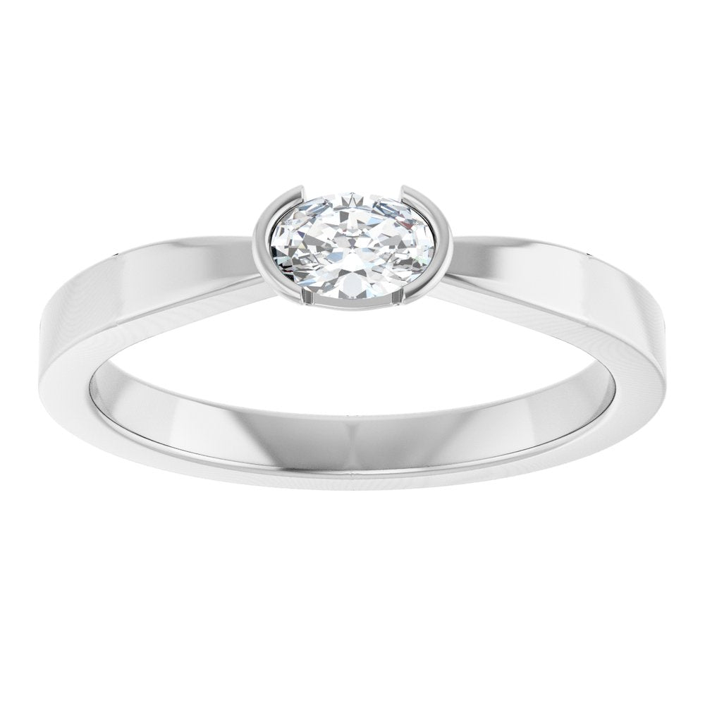 14K White Gold 1/4 CTW Lab-Grown Diamond Ring