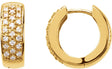 14K Yellow Gold 1/3 CTW Natural Diamond Huggie Earrings
