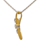 14K White/Yellow Gold 1/10 CTW Natural Diamond Bar 18" Necklace