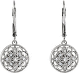 Sterling Silver 1/10 CTW Natural Diamond Earrings