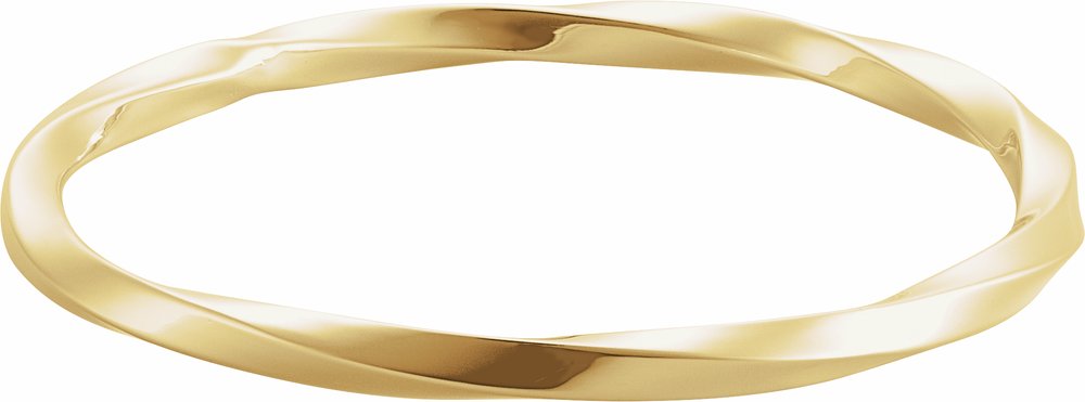 14K Yellow Twisted 7 1/2" Bangle Bracelet