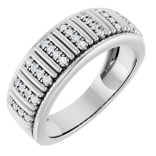 14K White 1/4 CTW Lab-Grown Diamond Band