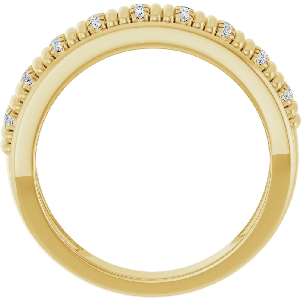 14K Yellow 1/4 CTW Lab-Grown Diamond Band