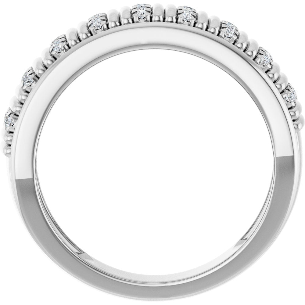 14K White 1/4 CTW Lab-Grown Diamond Band