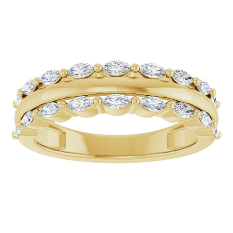 14K Yellow Gold 1/2 CTW Lab-Grown Diamond Anniversary Band
