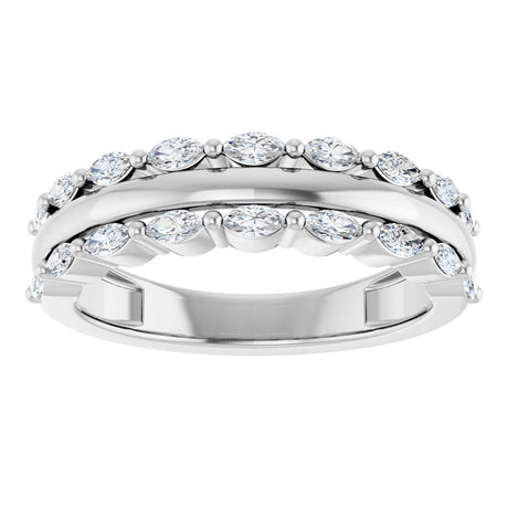14K White Gold 1/2 CTW Lab-Grown Diamond Anniversary Band