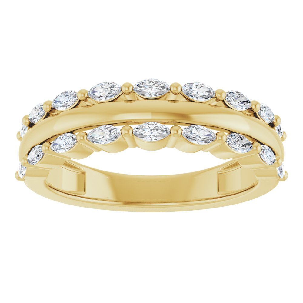 14K Yellow Gold 1/2 CTW Lab-Grown Diamond Anniversary Band