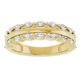 14K Yellow Gold 1/2 CTW Lab-Grown Diamond Anniversary Band