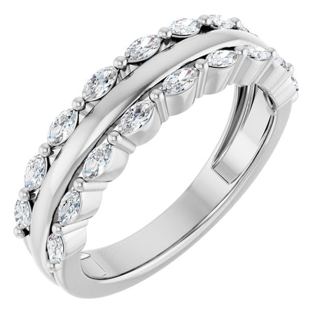 14K White Gold 1/2 CTW Lab-Grown Diamond Anniversary Band