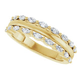 14K Yellow Gold 1/2 CTW Lab-Grown Diamond Anniversary Band