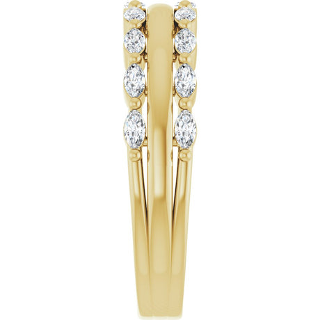 14K Yellow Gold 1/2 CTW Lab-Grown Diamond Anniversary Band
