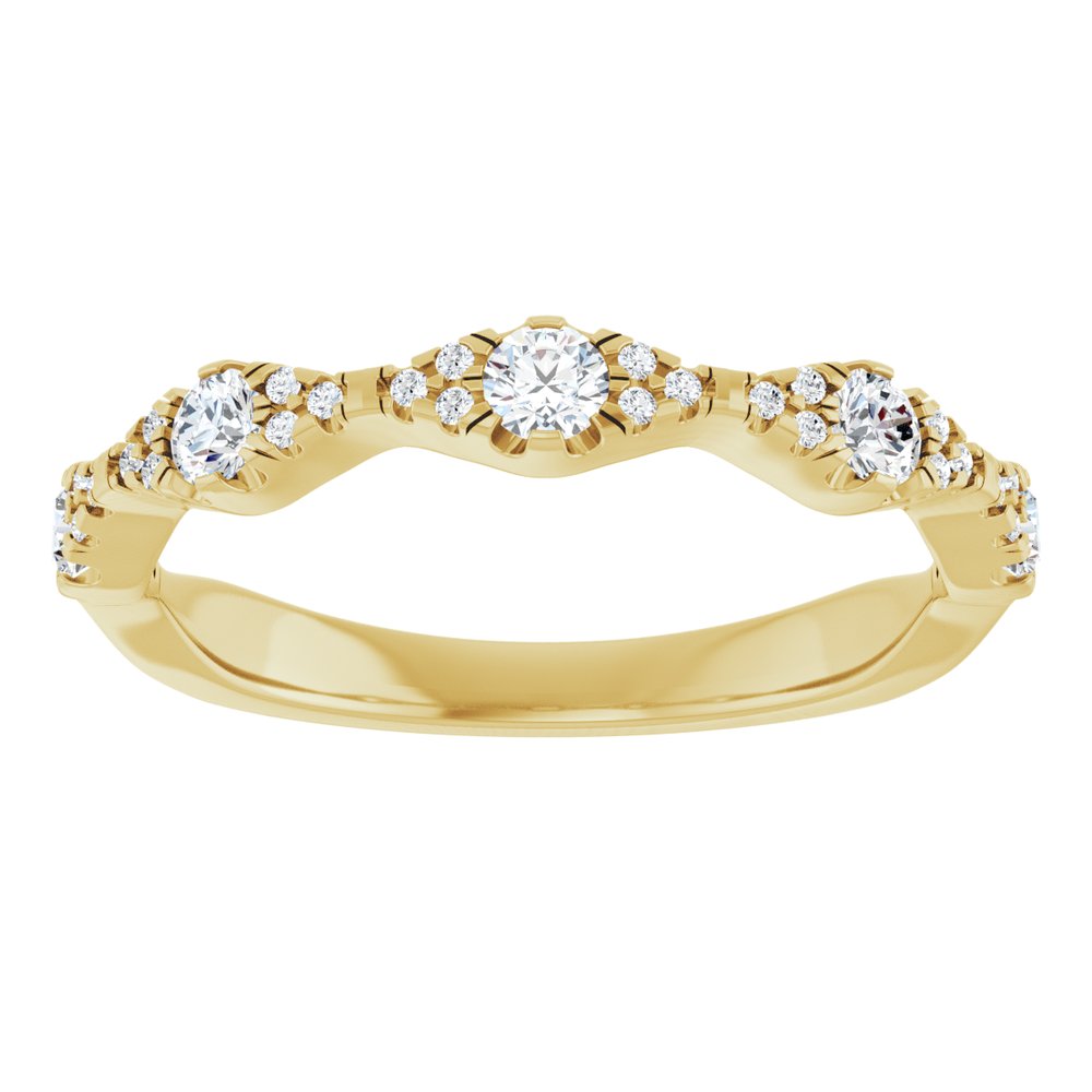 14K Yellow 3/8 CTW Lab-Grown Diamond Anniversary Band
