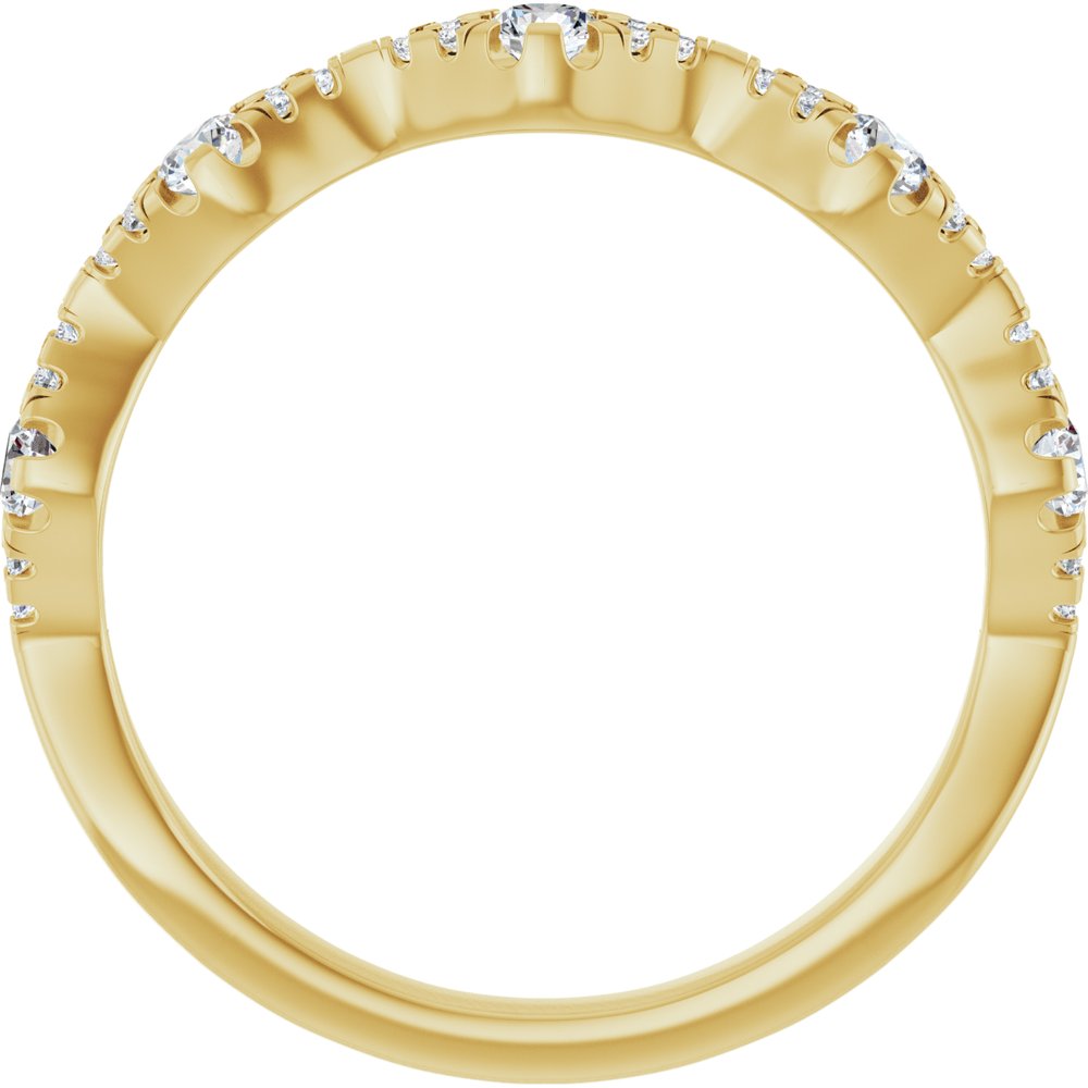 14K Yellow 3/8 CTW Lab-Grown Diamond Anniversary Band
