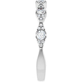 14K White 3/8 CTW Natural Diamond Anniversary Band