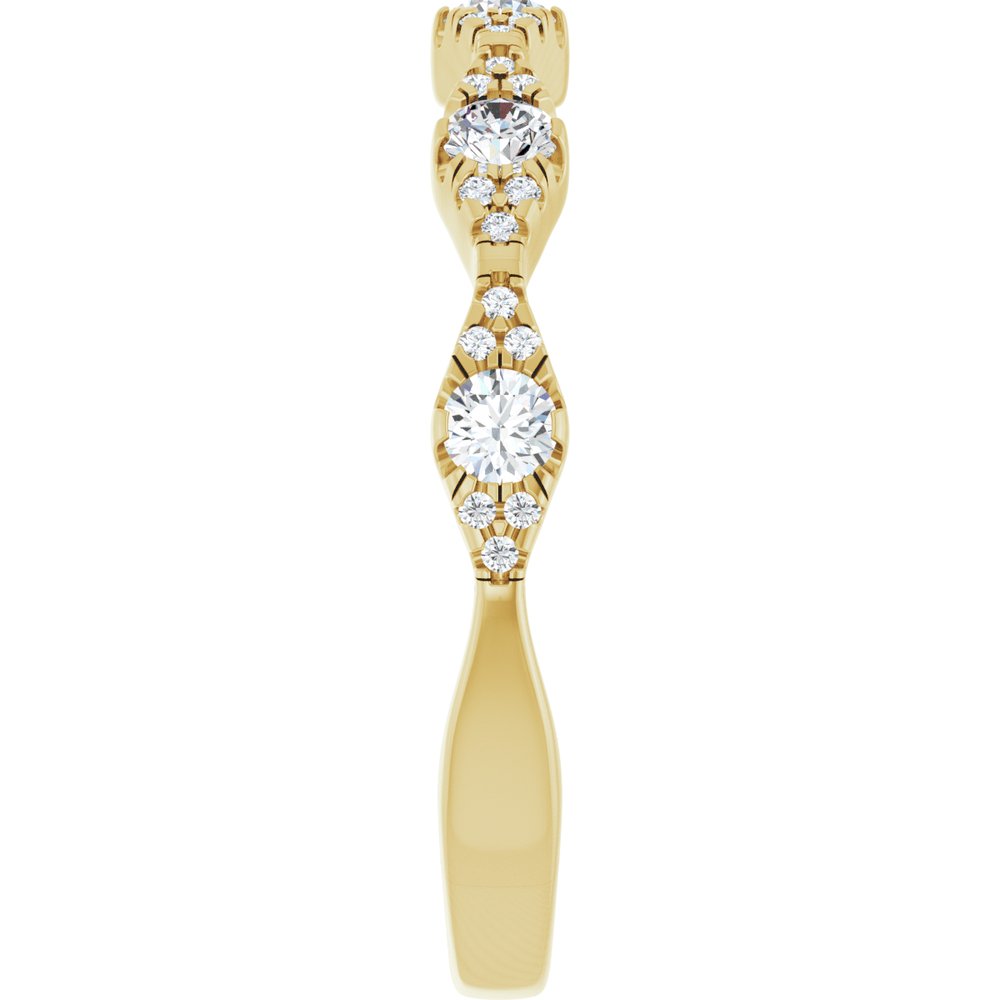 14K Yellow 3/8 CTW Lab-Grown Diamond Anniversary Band