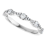 14K White 3/8 CTW Natural Diamond Anniversary Band