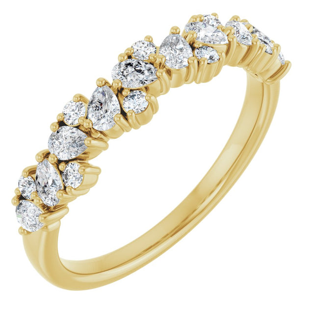14K Yellow Gold 5/8 CTW Lab-Grown Diamond Anniversary Band