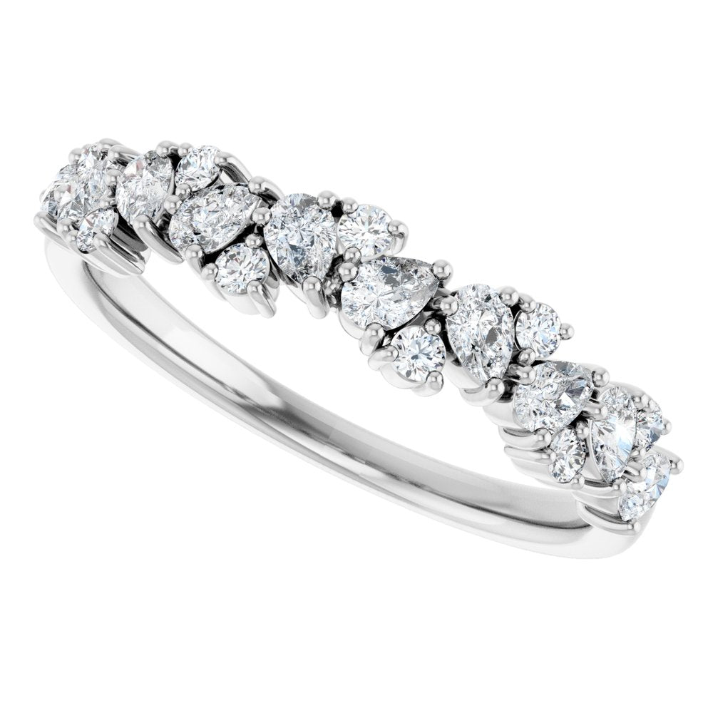 14K White Gold 5/8 CTW Lab-Grown Diamond Anniversary Band