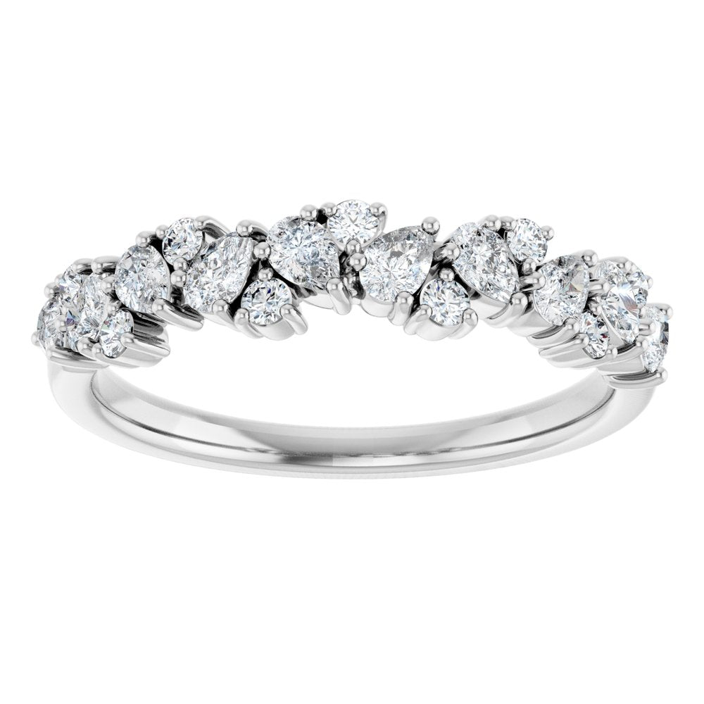 14K White Gold 5/8 CTW Lab-Grown Diamond Anniversary Band