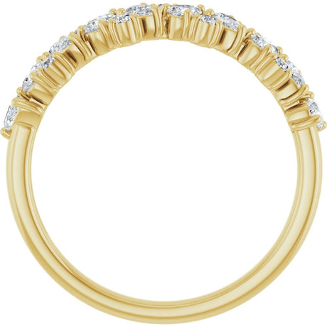 14K Yellow Gold 5/8 CTW Lab-Grown Diamond Anniversary Band