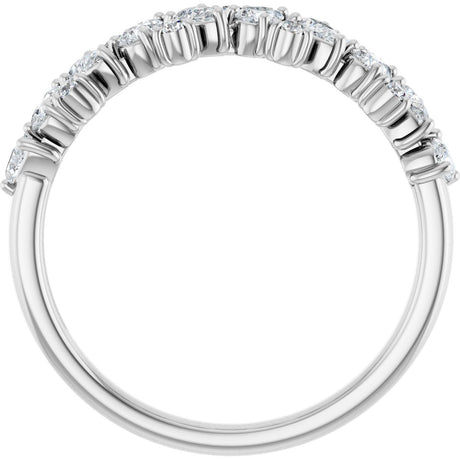 14K White Gold 5/8 CTW Lab-Grown Diamond Anniversary Band
