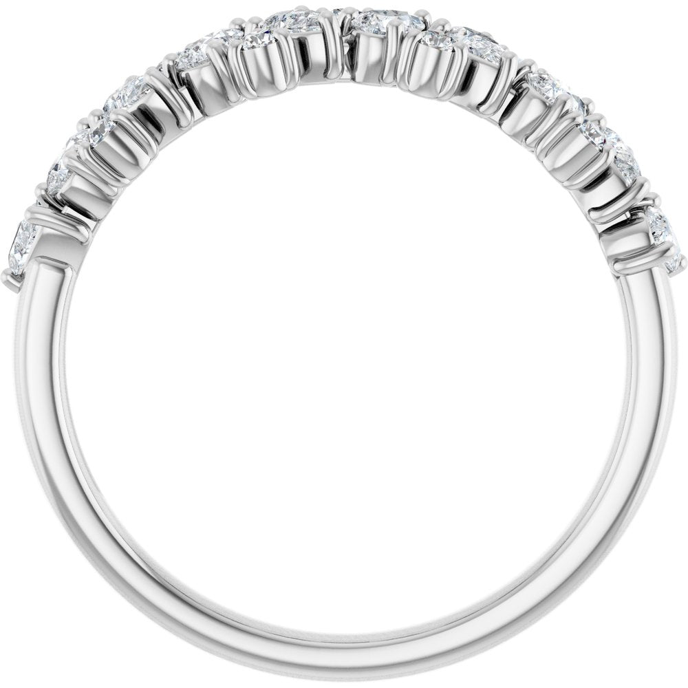 14K White Gold 5/8 CTW Lab-Grown Diamond Anniversary Band
