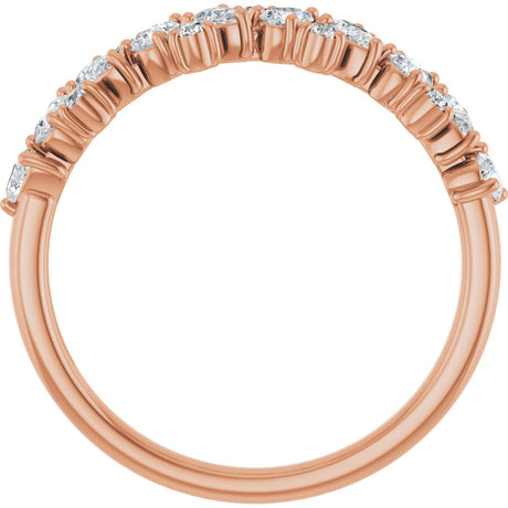 14K Rose Gold 5/8 CTW Lab-Grown Diamond Anniversary Band