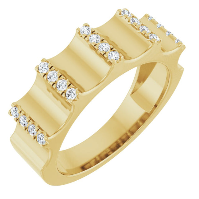 14K Yellow 1/3 CTW Lab-Grown Diamond Band