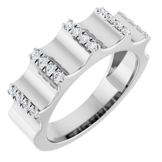 14K White 1/3 CTW Lab-Grown Diamond Band