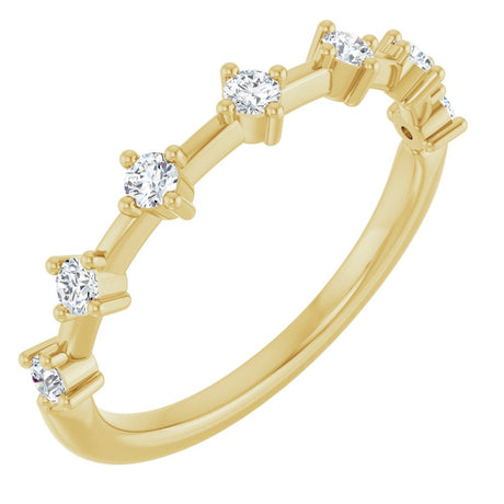 14K Yellow 1/4 CTW Natural Diamond Anniversary Band