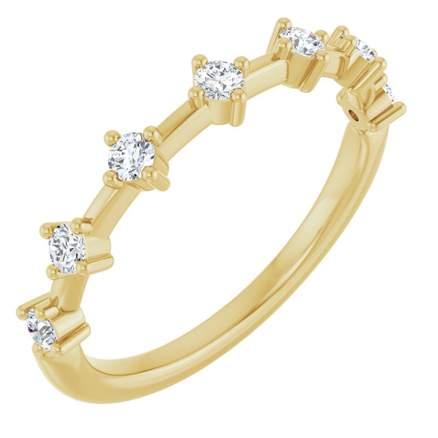 14K Yellow Gold 1/4 CTW Lab-Grown Diamond Anniversary Band