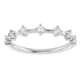 14K White Gold 1/4 CTW Natural Diamond Anniversary Band