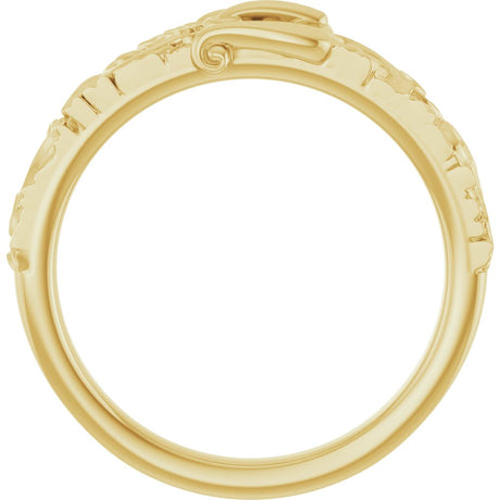 14K Yellow Victorian-Style Belt Buckle Ring