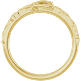 14K Yellow Victorian-Style Belt Buckle Ring