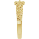 14K Yellow Victorian-Style Belt Buckle Ring