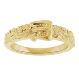 14K Yellow Victorian-Style Belt Buckle Ring