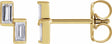 14K Yellow Gold 1/4 CTW Natural Diamond Two-Stone Stud Earrings