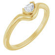 14K Yellow Gold 1/6 CT Natural Diamond Ring