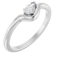 14K White 1/6 CT Natural Diamond Ring