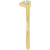 14K Yellow Gold 1/6 CT Natural Diamond Ring