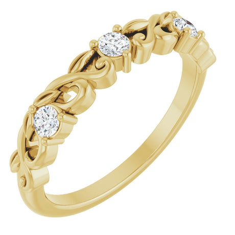 14K Yellow Gold 1/5 CTW Lab-Grown Diamond Anniversary Band
